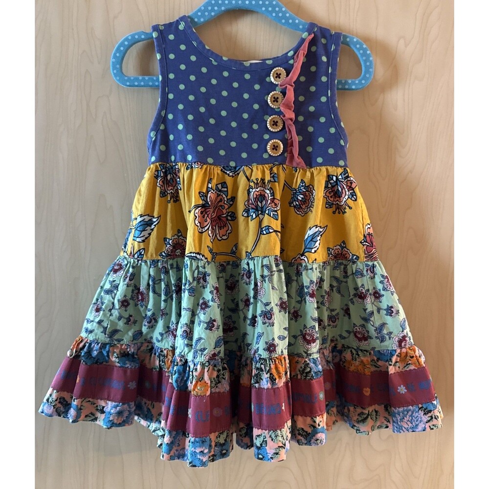 a Matilda Jane Wild Heart Dress with a blue polka-dot Dress Size 2